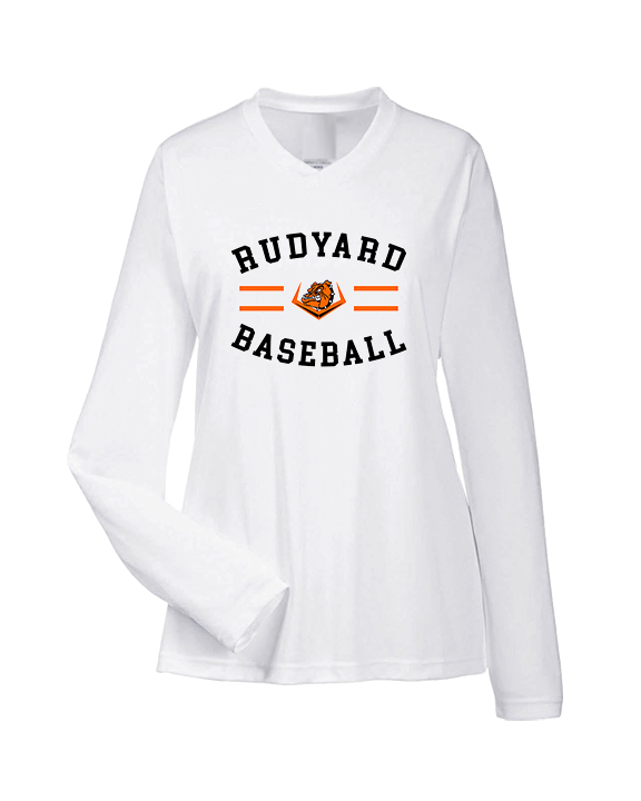 Rudyard HS Baseball Curve - Womens Performance Longsleeve