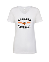 Rudyard HS Baseball Curve - Womens Vneck