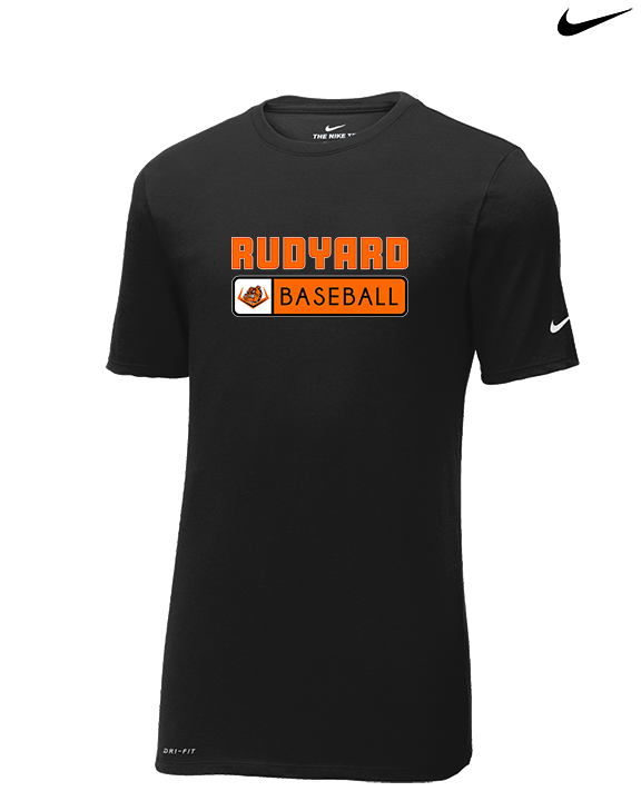 Rudyard HS Baseball Pennant - Mens Nike Cotton Poly Tee