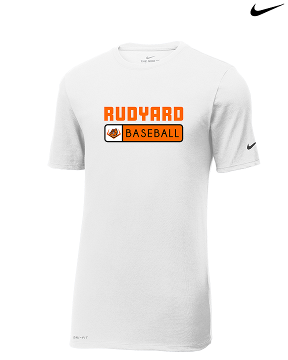 Rudyard HS Baseball Pennant - Mens Nike Cotton Poly Tee