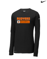 Rudyard HS Baseball Pennant - Mens Nike Longsleeve