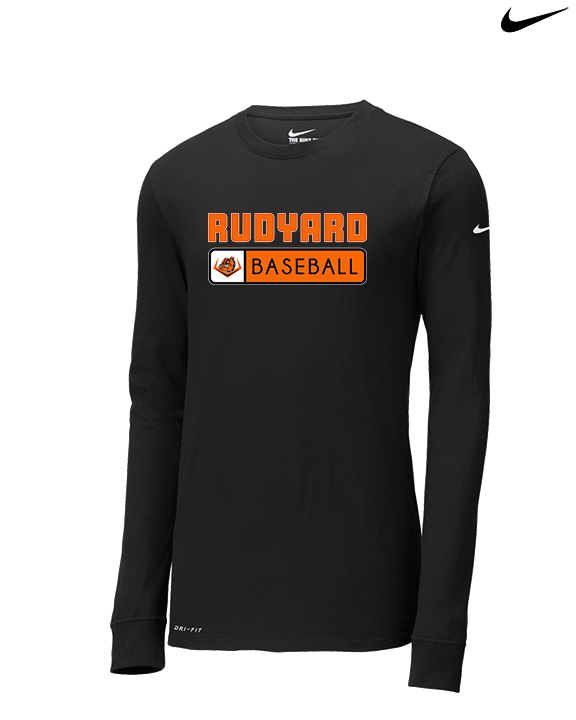Rudyard HS Baseball Pennant - Mens Nike Longsleeve