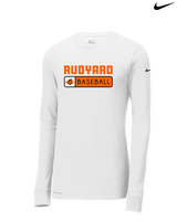 Rudyard HS Baseball Pennant - Mens Nike Longsleeve