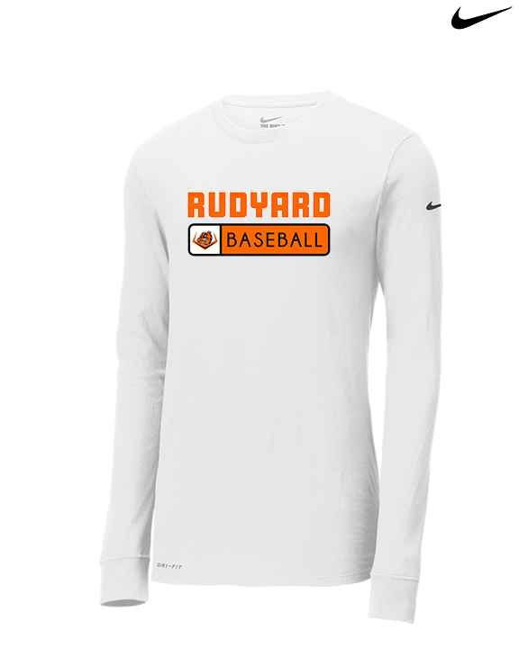 Rudyard HS Baseball Pennant - Mens Nike Longsleeve