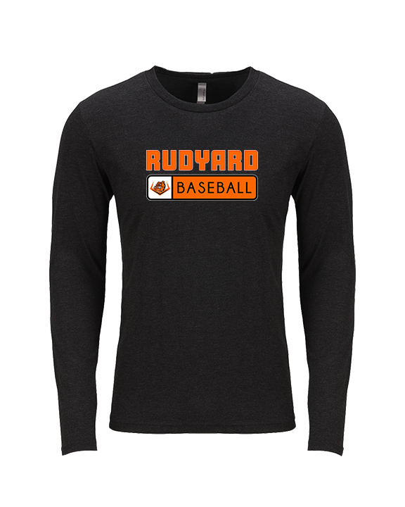 Rudyard HS Baseball Pennant - Tri-Blend Long Sleeve