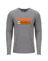 Rudyard HS Baseball Pennant - Tri-Blend Long Sleeve