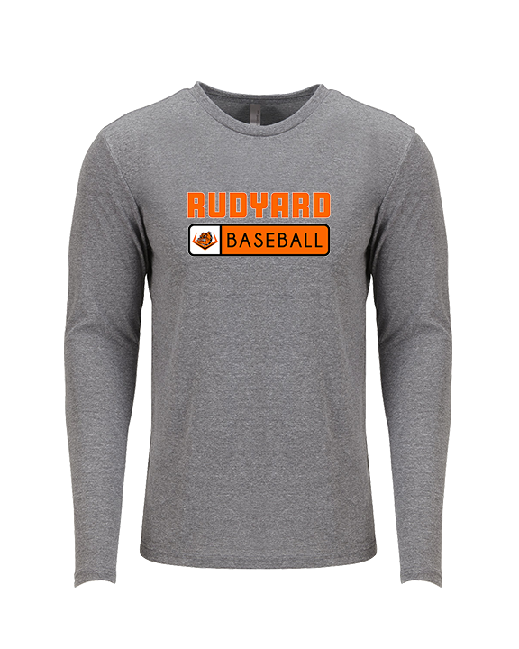 Rudyard HS Baseball Pennant - Tri-Blend Long Sleeve