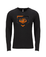 Rudyard HS Baseball Plate - Tri-Blend Long Sleeve