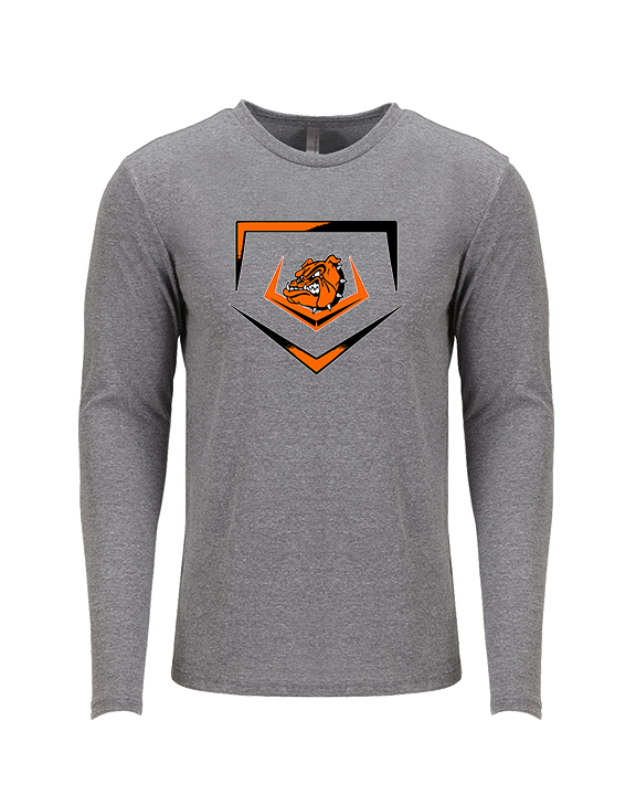 Rudyard HS Baseball Plate - Tri-Blend Long Sleeve