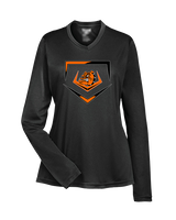 Rudyard HS Baseball Plate - Womens Performance Longsleeve