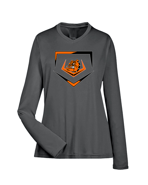 Rudyard HS Baseball Plate - Womens Performance Longsleeve