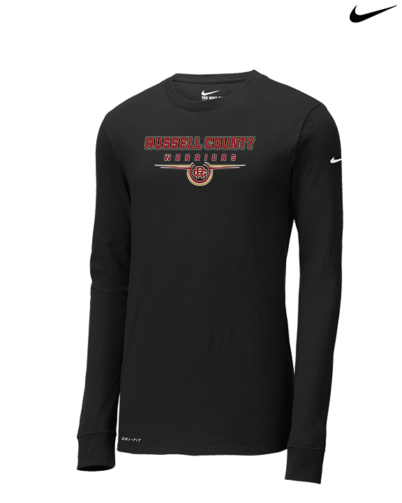 Russell County HS Wrestling Design - Mens Nike Longsleeve