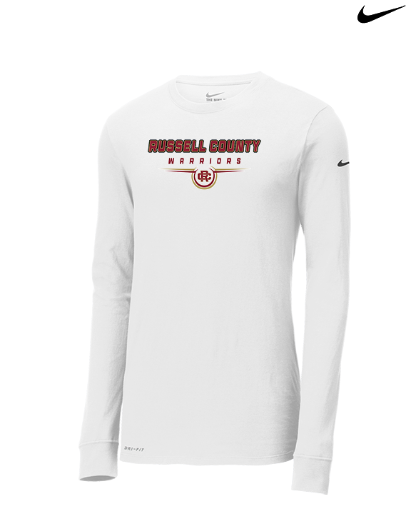 Russell County HS Wrestling Design - Mens Nike Longsleeve