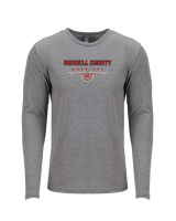 Russell County HS Wrestling Design - Tri-Blend Long Sleeve