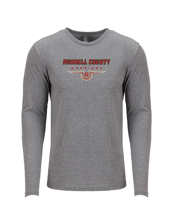 Russell County HS Wrestling Design - Tri-Blend Long Sleeve