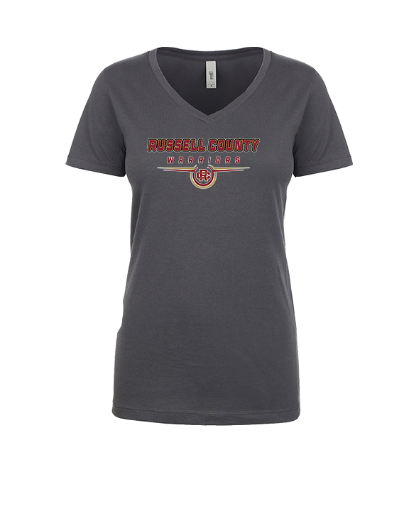 Russell County HS Wrestling Design - Womens V-Neck