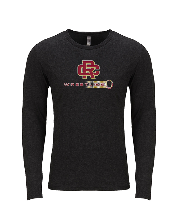 Russell County HS Wrestling Dots - Tri-Blend Long Sleeve