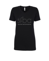 SFBA Sports Performance Black - Womens V-Neck