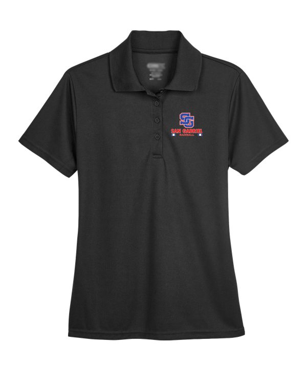 San Gabriel HS Baseball Stacked - Womens Polo