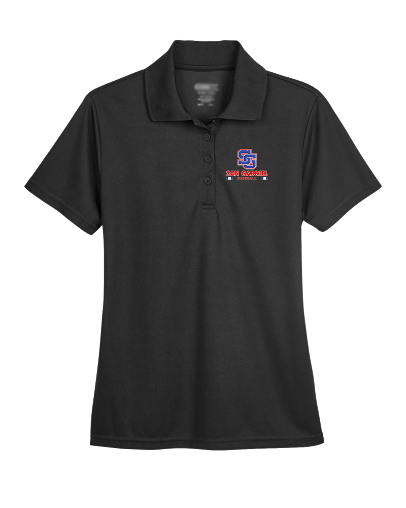 San Gabriel HS Baseball Stacked - Womens Polo