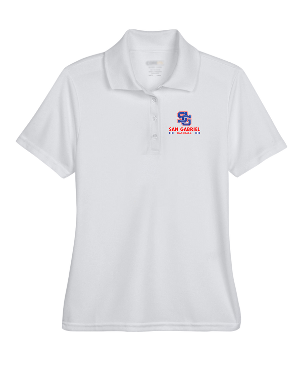San Gabriel HS Baseball Stacked - Womens Polo