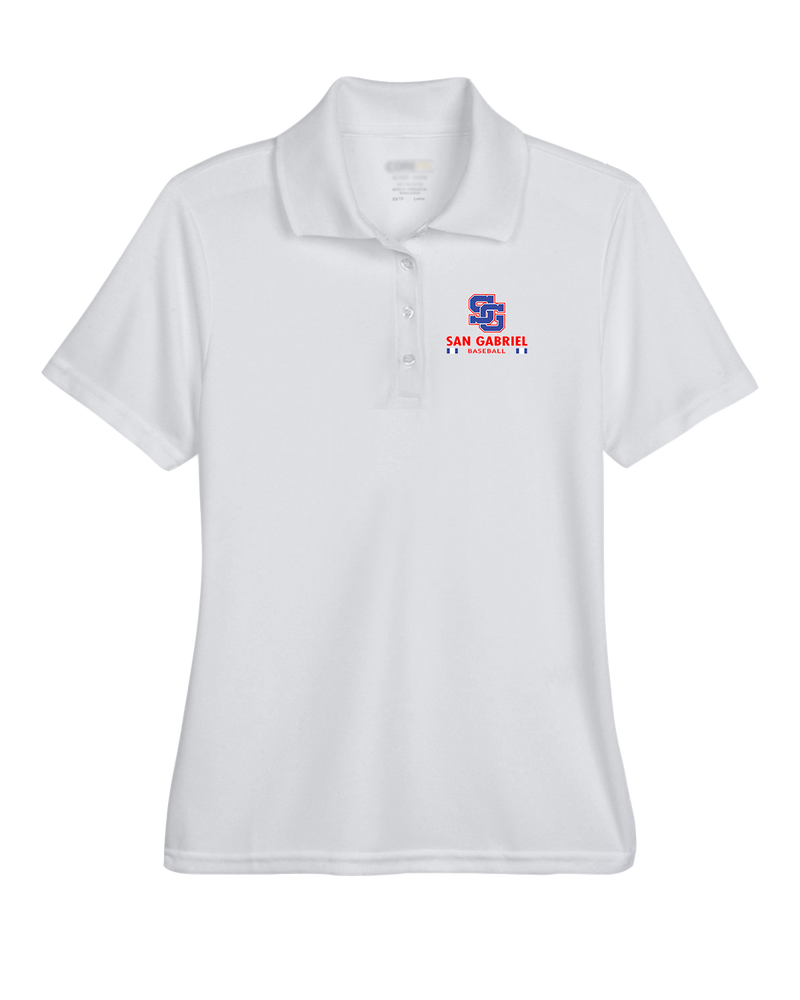San Gabriel HS Baseball Stacked - Womens Polo