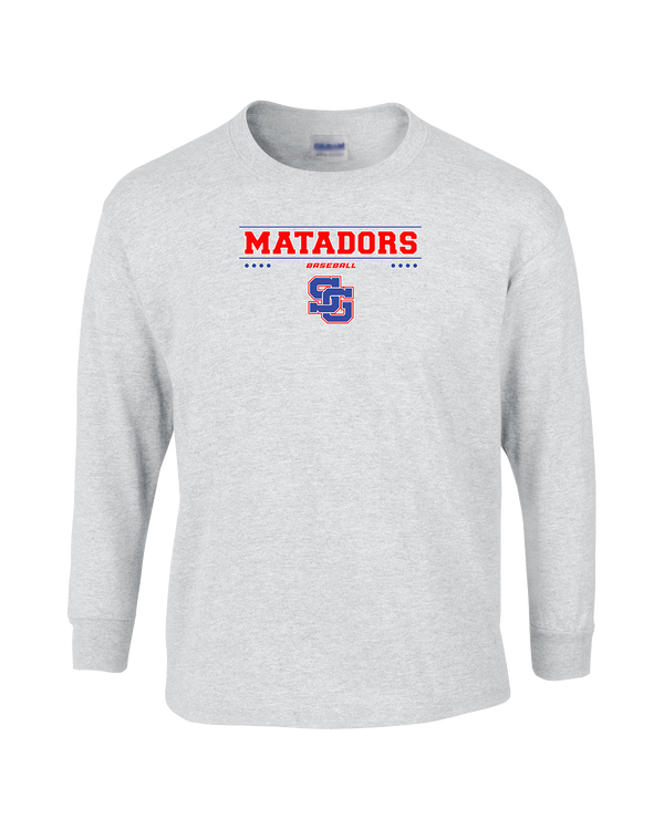 San Gabriel HS Baseball Border - Mens Basic Cotton Long Sleeve