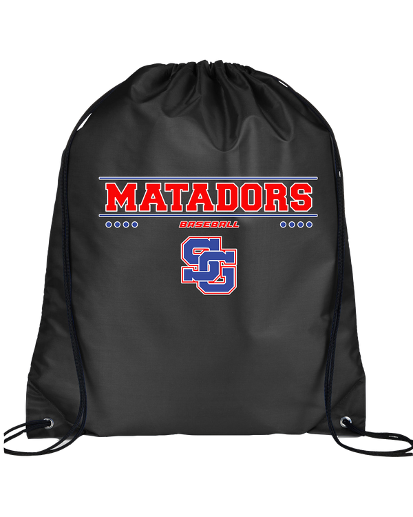 San Gabriel HS Baseball Border - Drawstring Bag