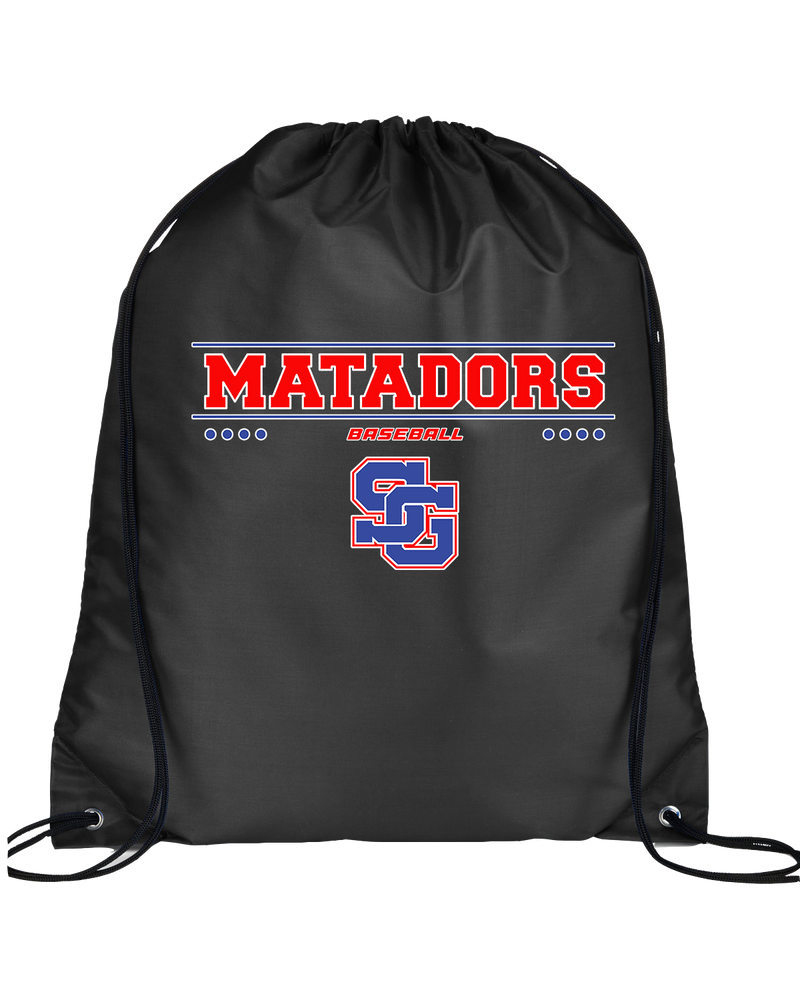 San Gabriel HS Baseball Border - Drawstring Bag