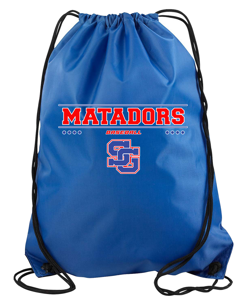 San Gabriel HS Baseball Border - Drawstring Bag