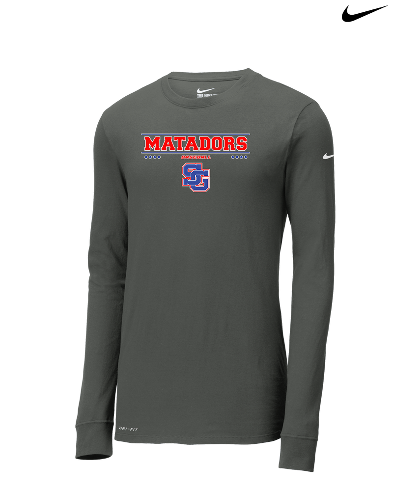 San Gabriel HS Baseball Border - Nike Dri-Fit Poly Long Sleeve