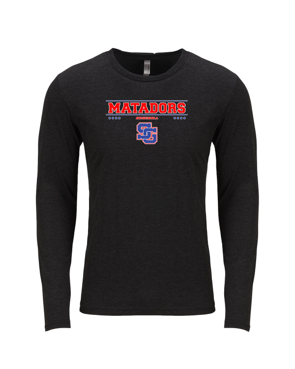 San Gabriel HS Baseball Border - Tri Blend Long Sleeve