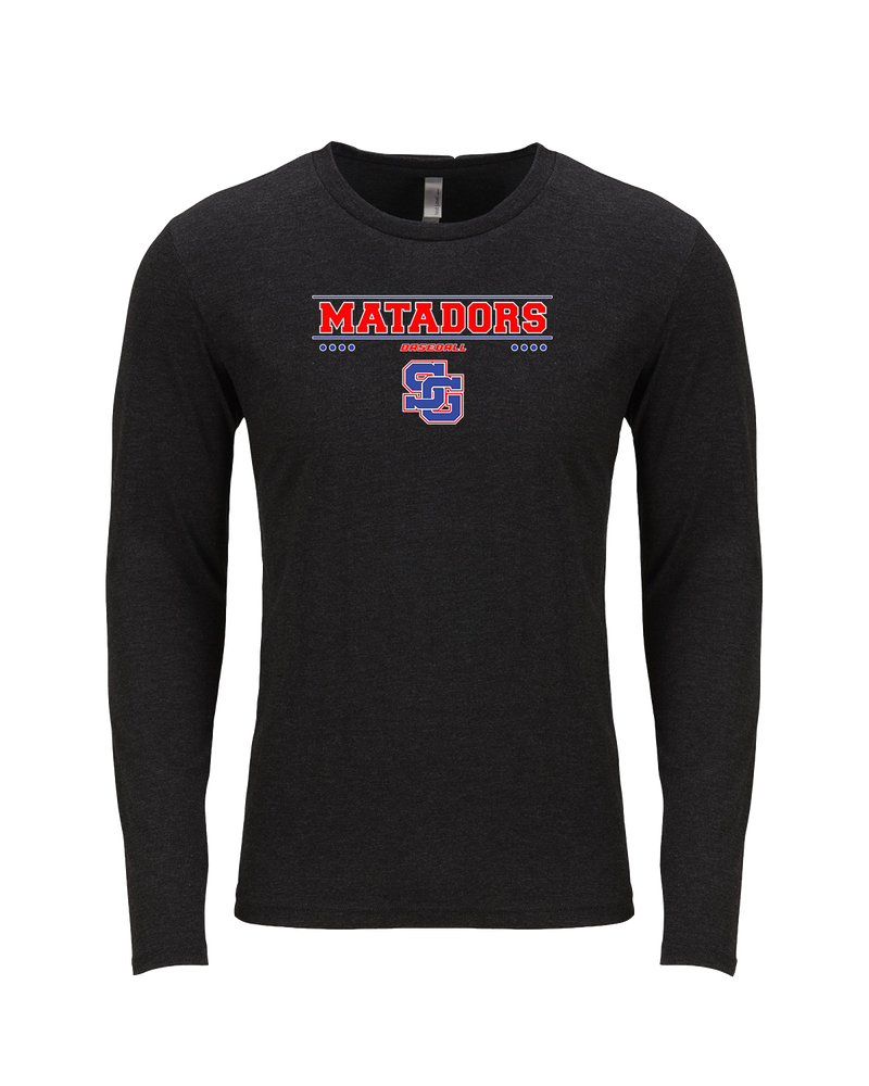 San Gabriel HS Baseball Border - Tri Blend Long Sleeve