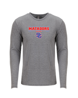 San Gabriel HS Baseball Border - Tri Blend Long Sleeve
