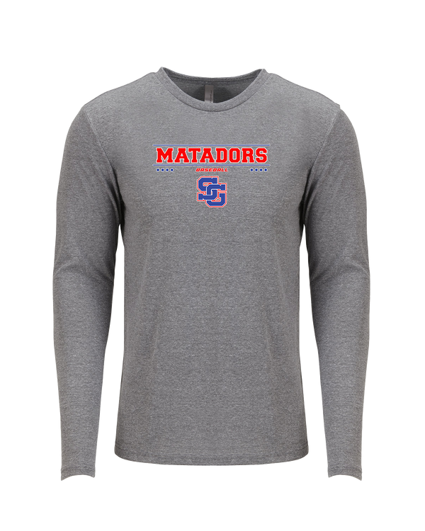 San Gabriel HS Baseball Border - Tri Blend Long Sleeve