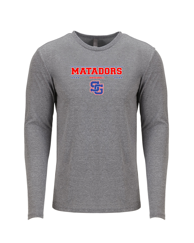 San Gabriel HS Baseball Border - Tri Blend Long Sleeve