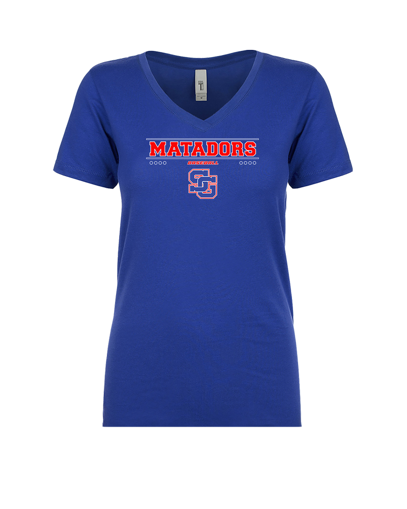 San Gabriel HS Baseball Border - Womens V-Neck