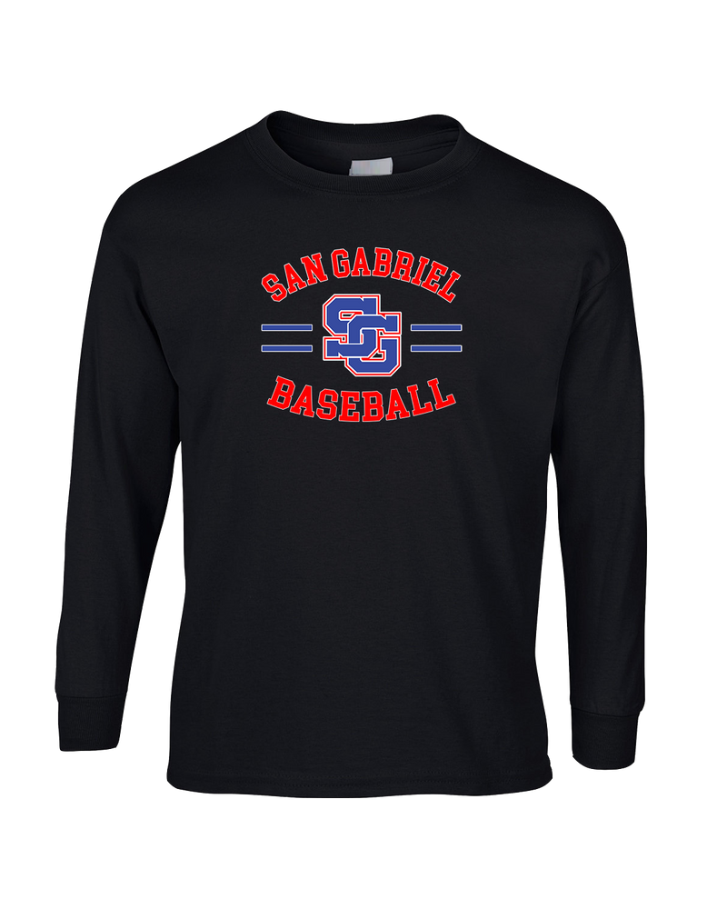 San Gabriel HS Baseball Curve - Mens Basic Cotton Long Sleeve