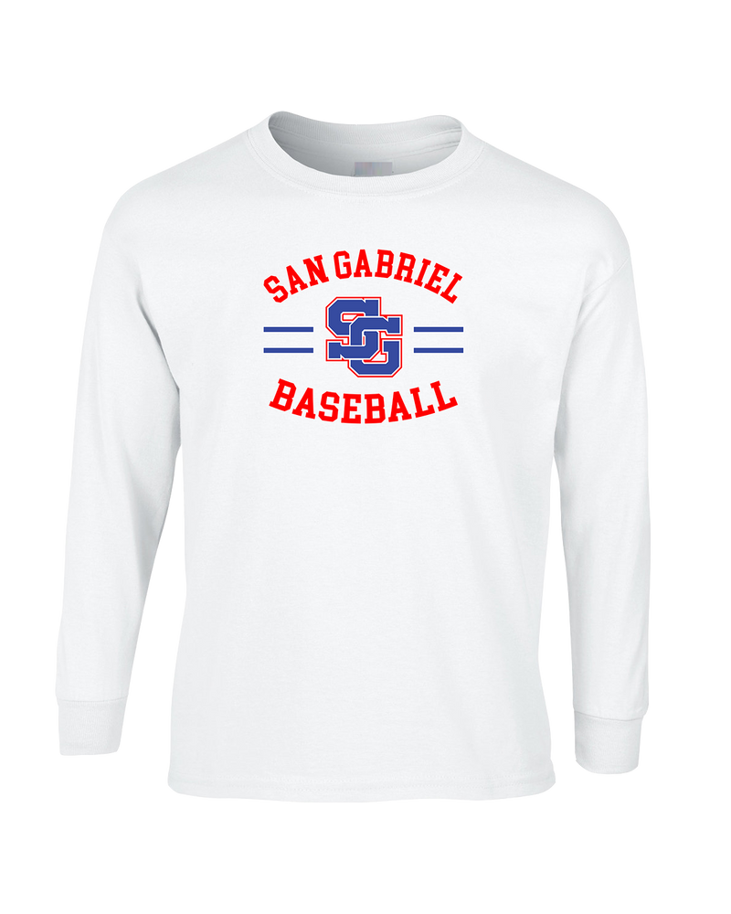 San Gabriel HS Baseball Curve - Mens Basic Cotton Long Sleeve