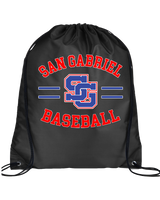San Gabriel HS Baseball Curve - Drawstring Bag