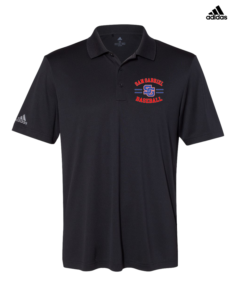 San Gabriel HS Baseball Curve - Adidas Men's Performance Polo
