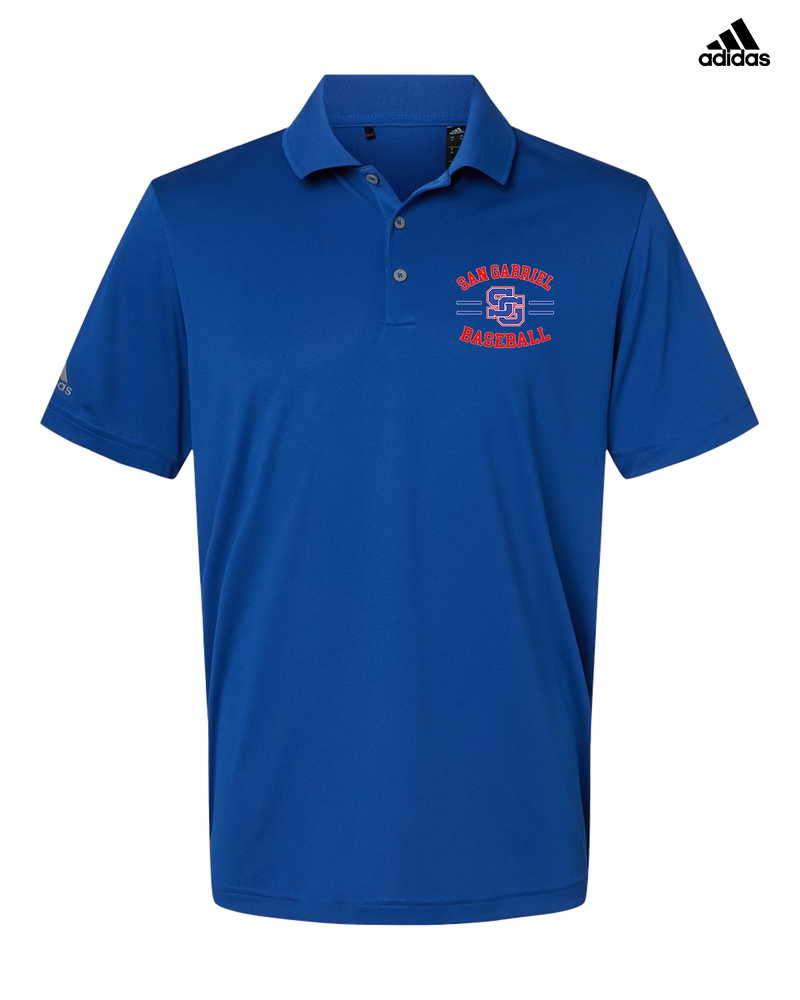 San Gabriel HS Baseball Curve - Adidas Men's Performance Polo