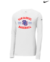 San Gabriel HS Baseball Curve - Nike Dri-Fit Poly Long Sleeve
