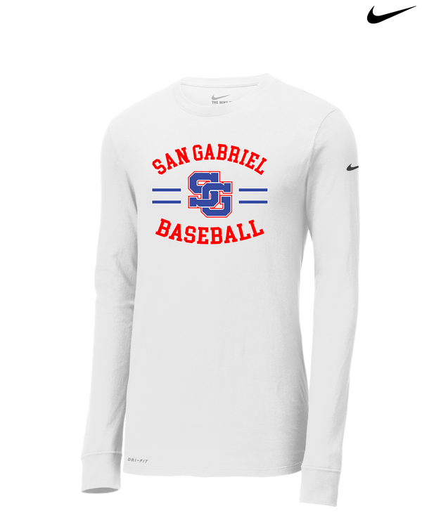 San Gabriel HS Baseball Curve - Nike Dri-Fit Poly Long Sleeve