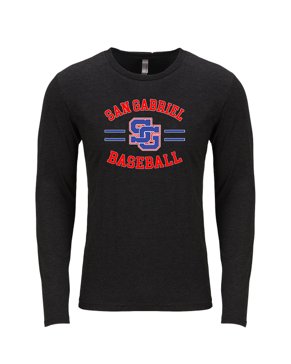 San Gabriel HS Baseball Curve - Tri Blend Long Sleeve