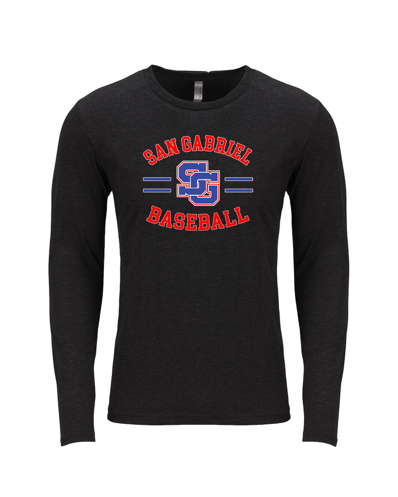 San Gabriel HS Baseball Curve - Tri Blend Long Sleeve