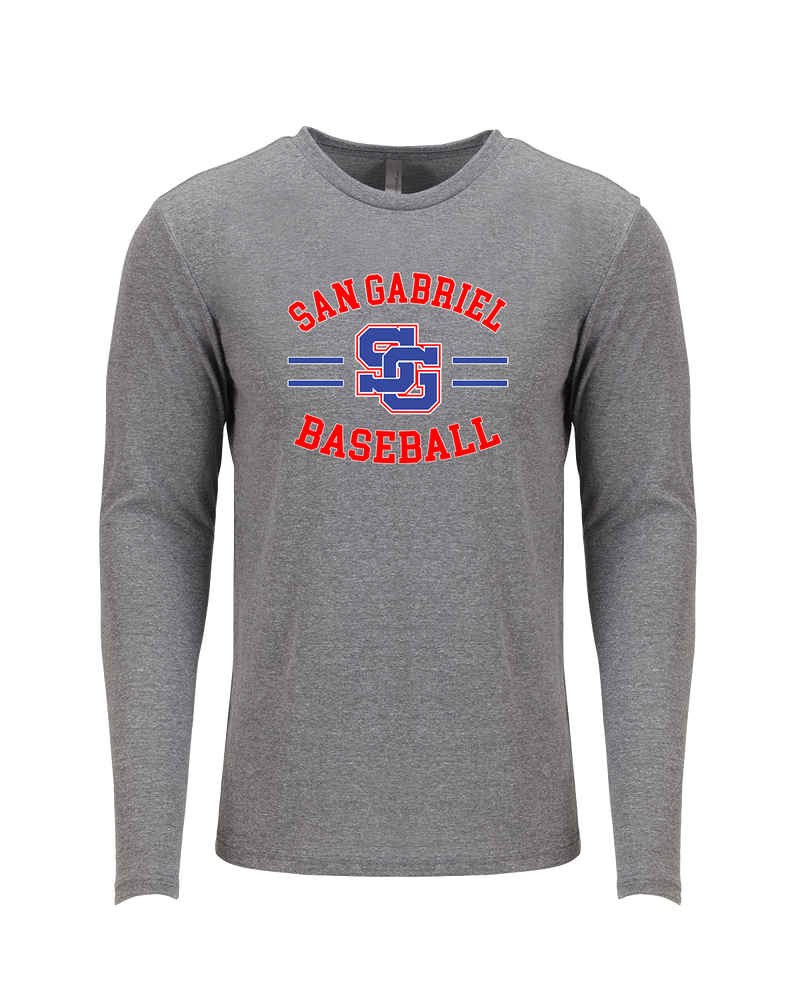 San Gabriel HS Baseball Curve - Tri Blend Long Sleeve