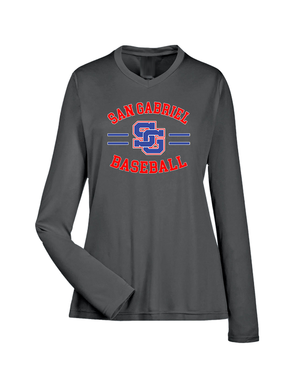San Gabriel HS Baseball Curve - Womens Performance Long Sleeve