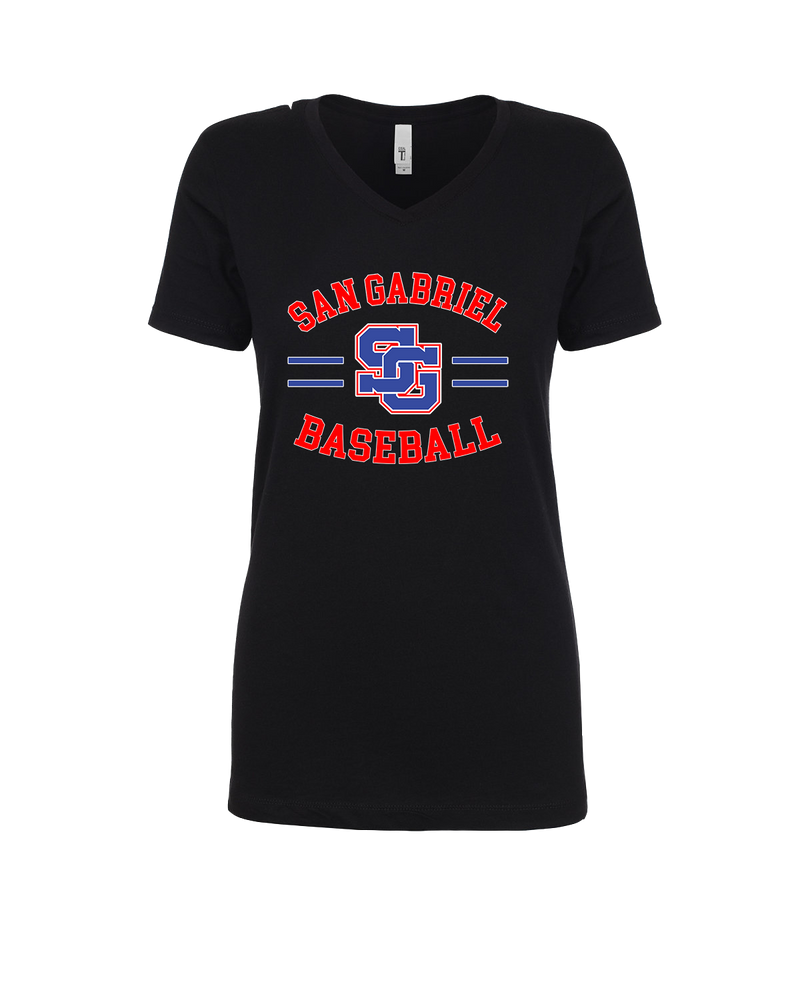 San Gabriel HS Baseball Curve - Womens V-Neck