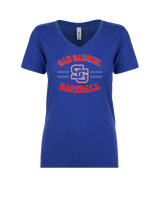 San Gabriel HS Baseball Curve - Womens V-Neck